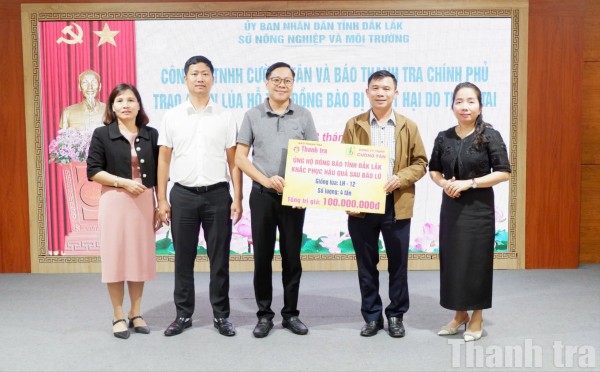 Báo Thanh tra và các đơn vị tài trợ trao 4 tấn lúa giống hỗ trợ người dân Đắk Lắk khắc phục thiên tai